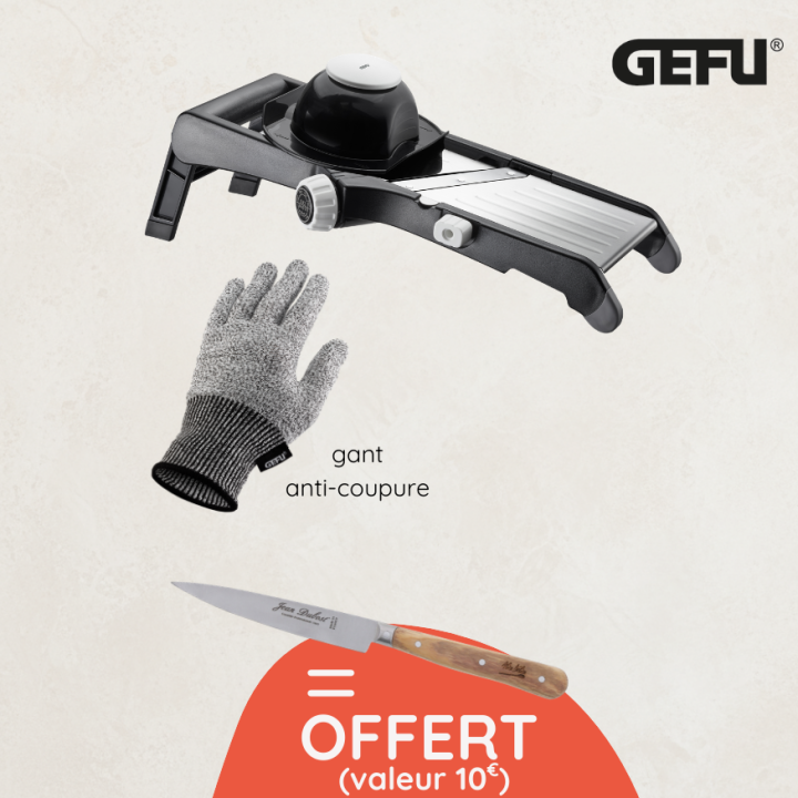 Pack Mandoline Laola Gefu + couteau d’office offert | Ustensiles cuisine