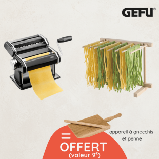 Kit Pâtes Fraîches Maison – Machine Pasta Perfetta + Séchoir + Appareil à gnocchis offert | Alice Délice