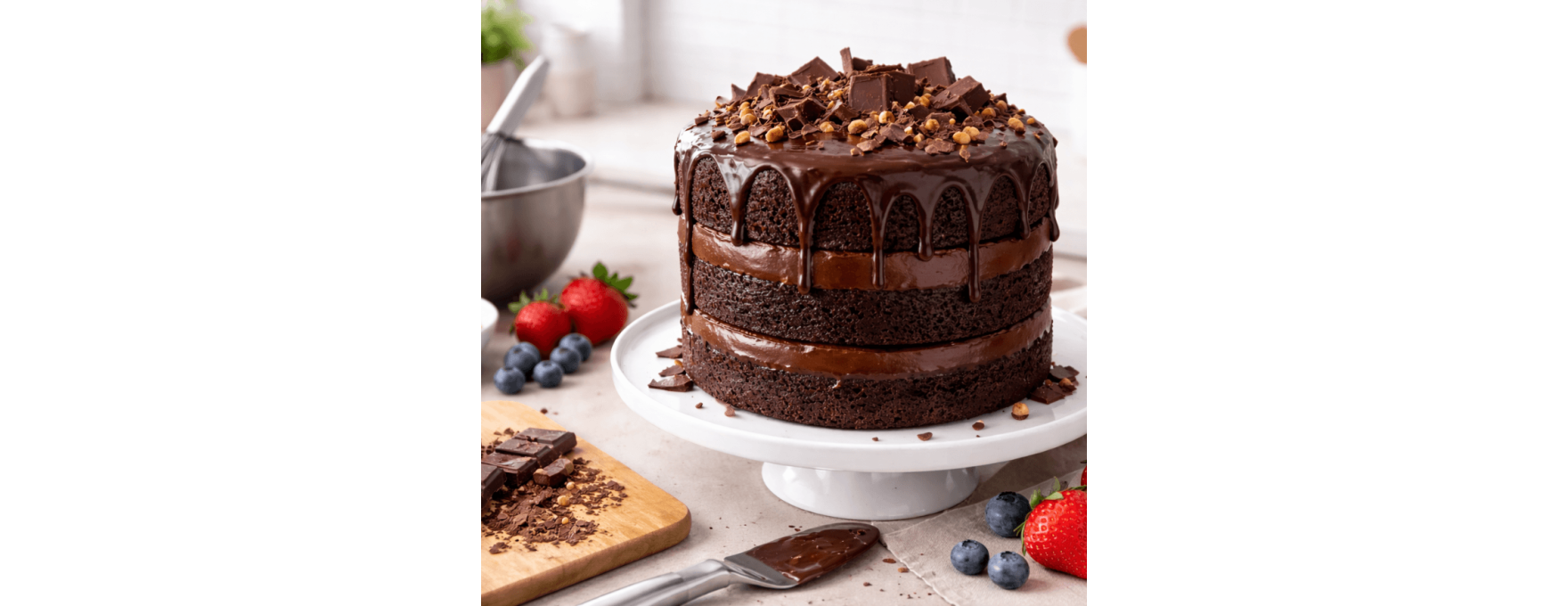 Grand Layer Cake au Chocolat Moelleux