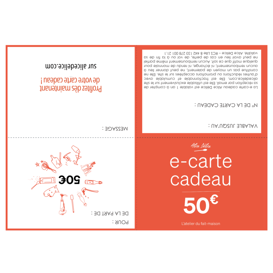 Carte Cadeau Alice Délice – Offrez le plaisir de cuisiner