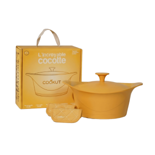 Coffret l'Incroyable Cocotte sans PFAS 28 cm Mangue - Cookut