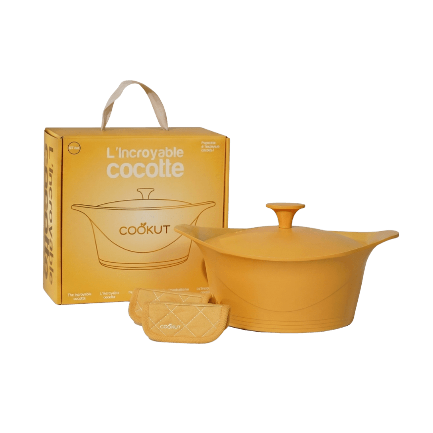 Coffret l'Incroyable Cocotte sans PFAS 28 cm Mangue - Cookut