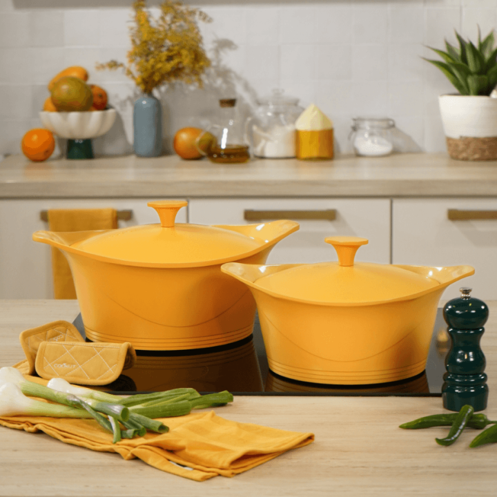 Coffret l'Incroyable Cocotte sans PFAS 28 cm Mangue - Cookut