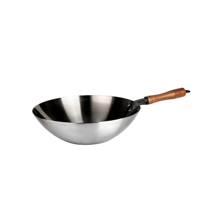 Wok 32 cm en acier - Ibili