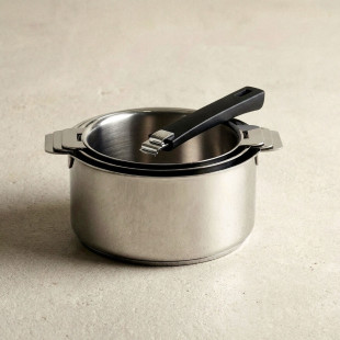 Série 3 casseroles inox Mutine 16-20 cm - Cristel
