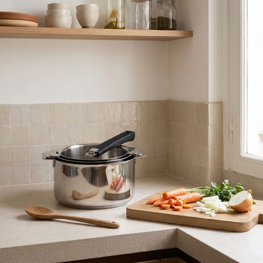 Série 3 casseroles inox Mutine 16-20 cm - Cristel