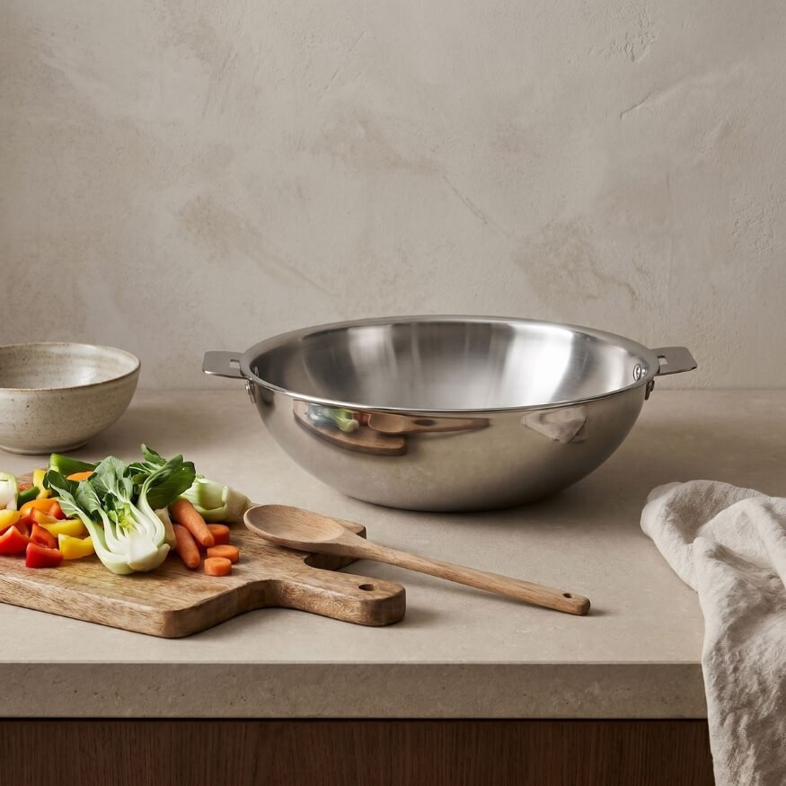 Wok inox 28 cm Casteline amovible - Cristel