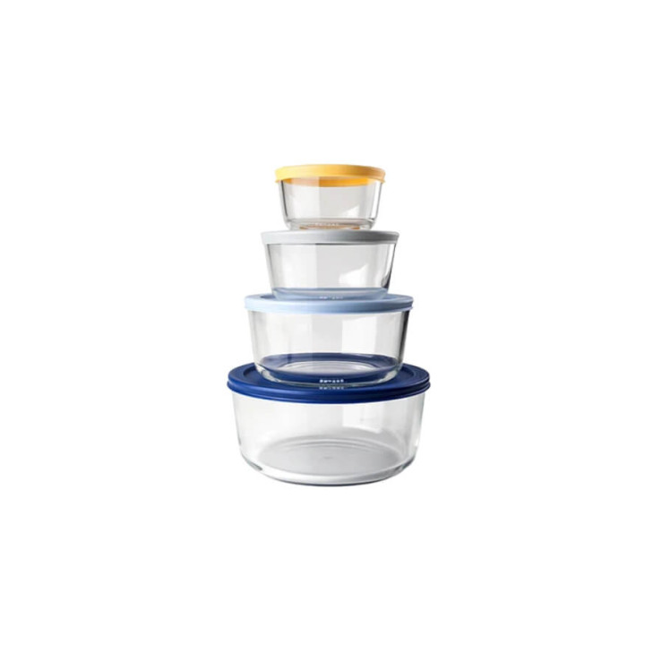 Set de 4 boîtes de conservation rondes Ibili