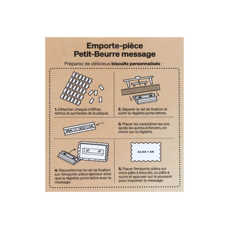 Emporte-pièce Petit Beurre personnalisable - Alice Délice