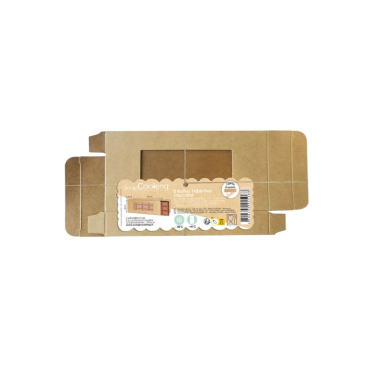 5 boîtes pour tablettes chocolat - Scrapcooking