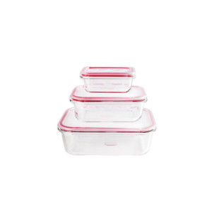 Set de 3 boîtes de conservation rectangulaires Ibili