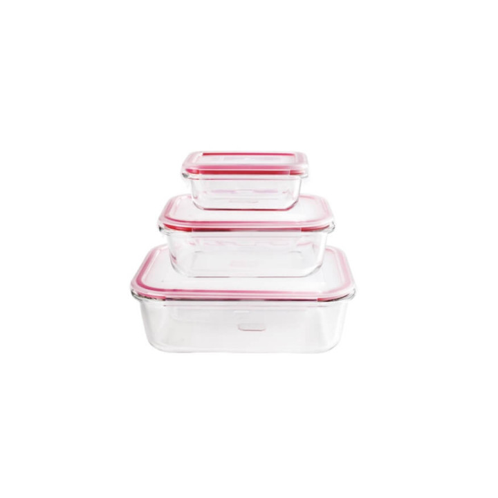 Set de 3 boîtes de conservation rectangulaires Ibili