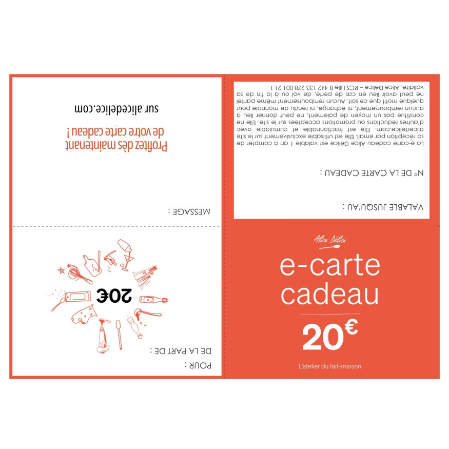 Carte Cadeau Alice Délice – Offrez le plaisir de cuisiner