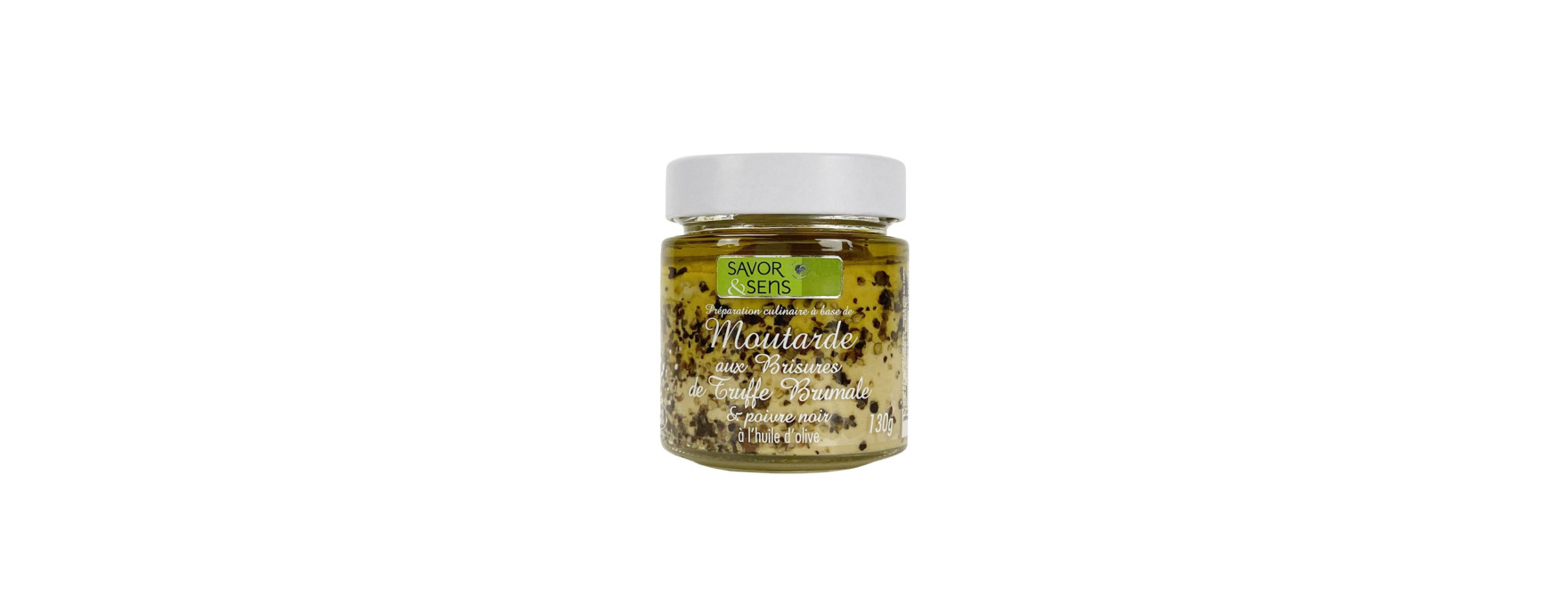 Moutarde brisures de Truffe noire 130 gr - Savor et Sens