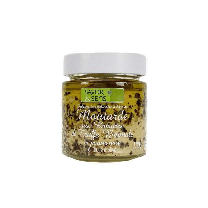 Moutarde brisures de Truffe noire 130 gr - Savor et Sens