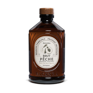 Sirop Pêche blanche bio 400 ml Brut - Bacanha