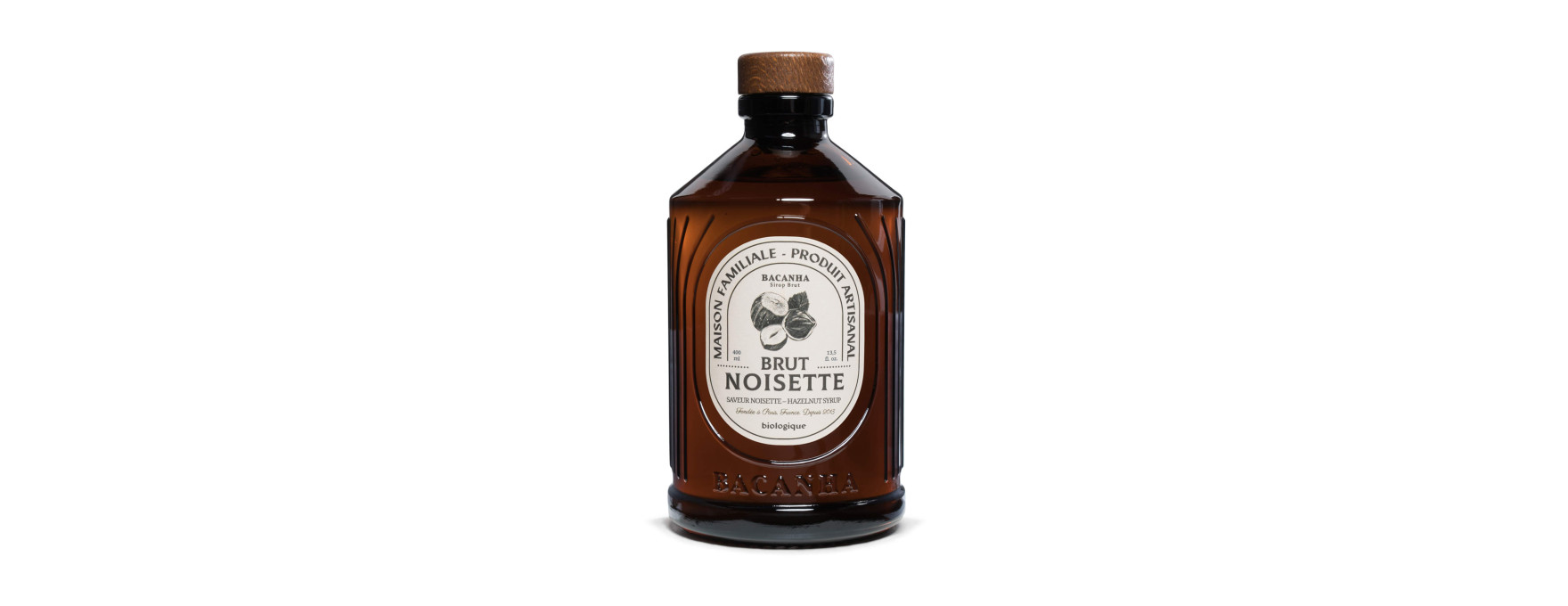 Sirop Noisette bio 400 ml Brut - Bacanha