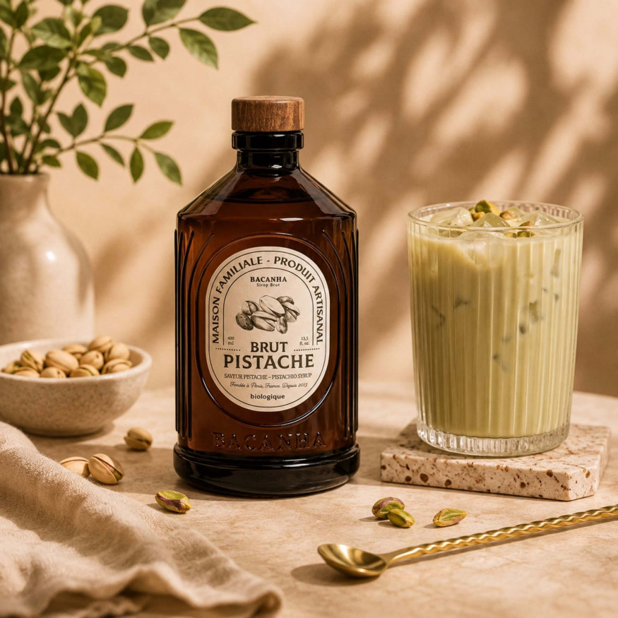 Sirop Pistache bio 400 ml Brut - Bacanha