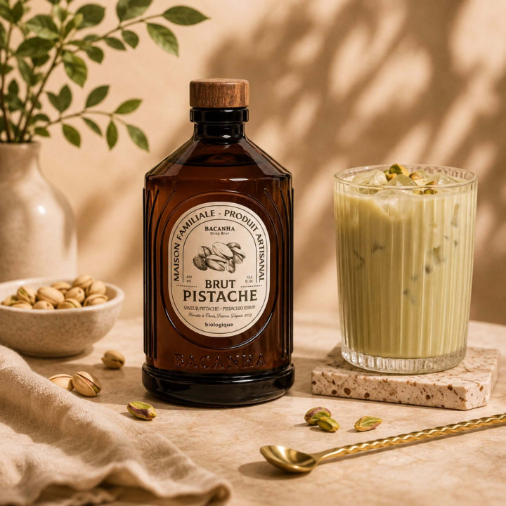 Sirop Pistache bio 400 ml Brut - Bacanha