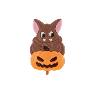 Sucettes en chocolat Chauve souris citrouille - Belfine