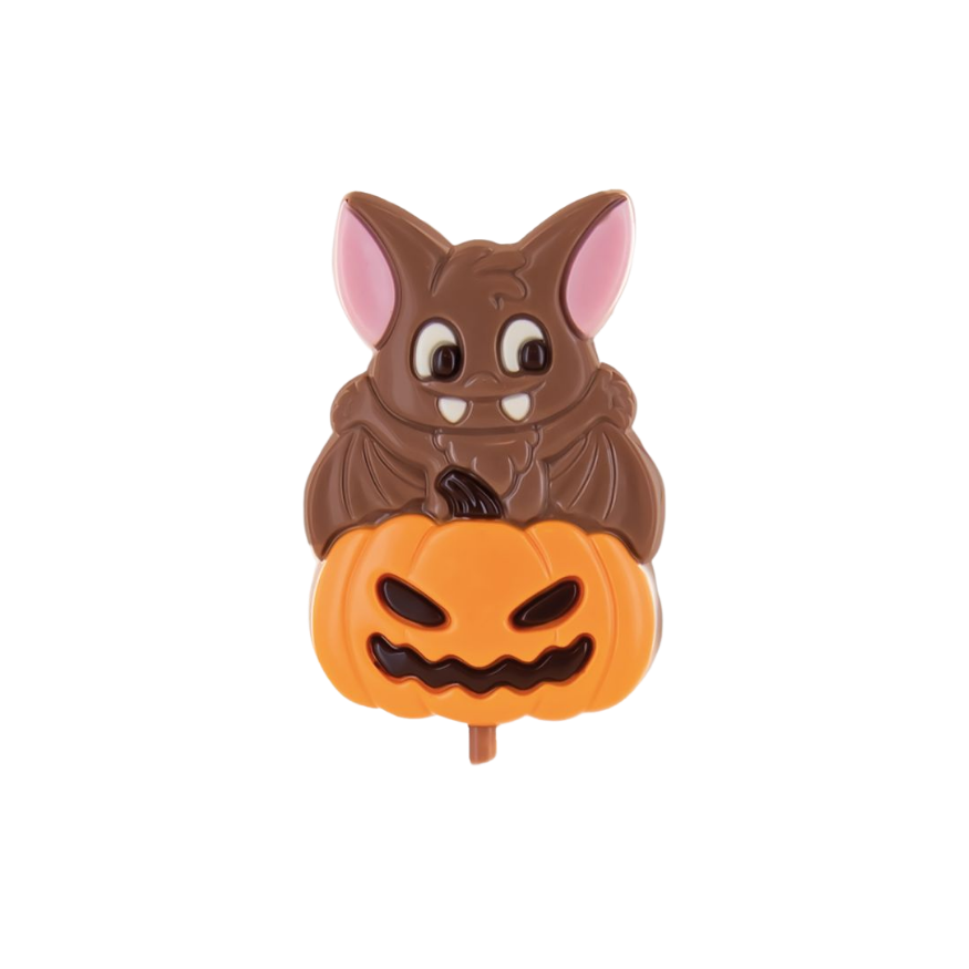 Sucettes en chocolat Chauve souris citrouille - Belfine