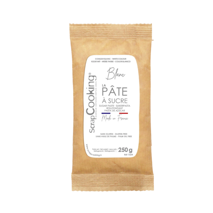 Pâte à sucre blanche 250 gr - Scrapcooking