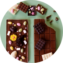 Tablettes de chocolat maison