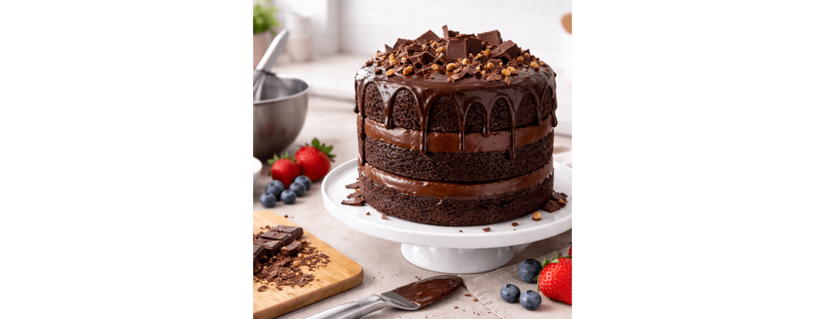 Grand Layer Cake au Chocolat Moelleux