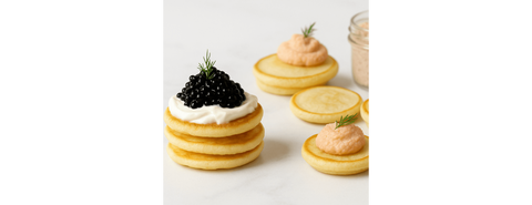 Blinis maison & crème citronnée