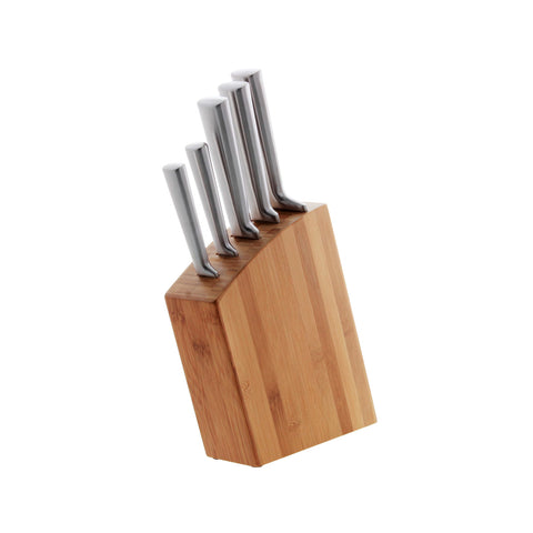 Bloc de 5 couteaux inox Kimono bambou - Jean Dubost