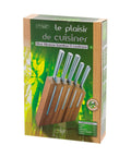 Bloc de 5 couteaux inox Kimono bambou - Jean Dubost
