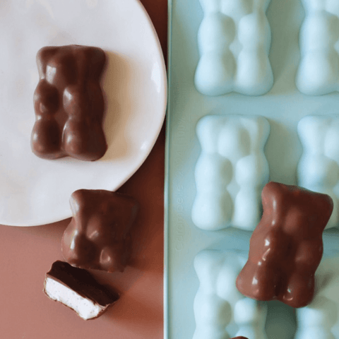 Moule à chocolat en silicone 12 oursons guimauve 4.5 x 2.5 c