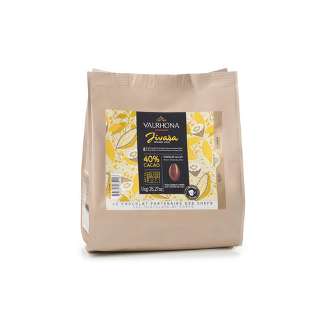 Chocolat à pâtisser lait Jivara 40% 1 kg - Valrhona