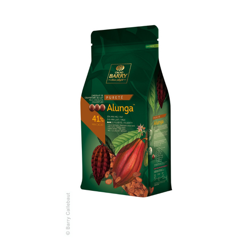Chocolat à pâtisser lait Alunga 41% 1 kg - Barry