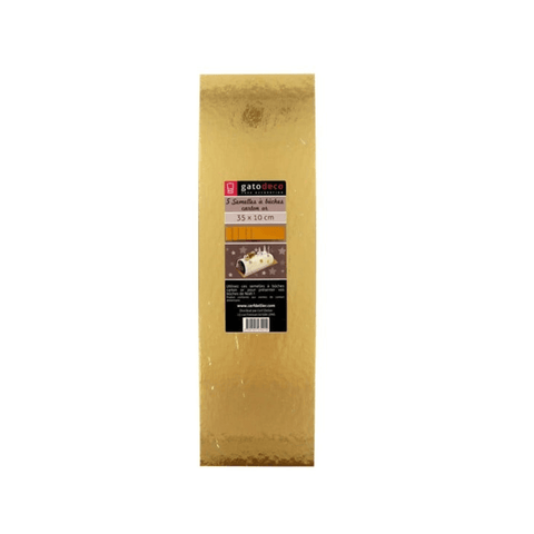 5 supports à gâteaux rect dorés 35 x 10 cm - Patisdecor
