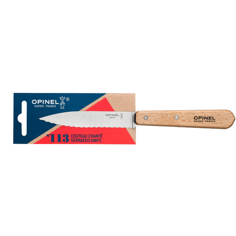 Couteau cranté n°113 naturel - Opinel