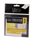 3 feuilles d'or alimentaire 8 x 8 cm - Patisdécor