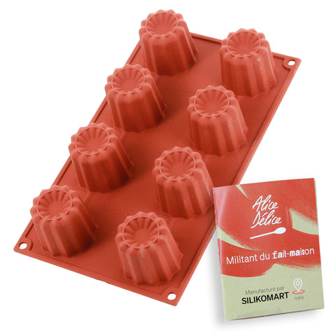 Moule en silicone 8 cannelés - Alice Délice