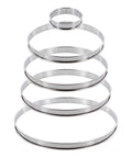 Cercle à tartelette en inox 8 cm hauteur 2 cm - Alice Délic