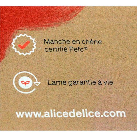 Eplucheur lame lisse 2 tranchants chêne PEFC - Alice Délice