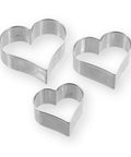 3 emporte-pièces coeur en inox - Alice Delice