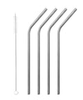 Lot de 4 pailles inox + brossé - Qwetch