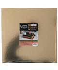 5 supports à gâteaux carrés dorés et noirs 28 x 28 cm - Pat