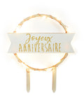 Cake topper Joyeux Anniversaire avec leds - Scrapcooking