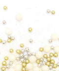 Décor parsemer Perles Blanc Or Argent 85 g - Scrapcooking