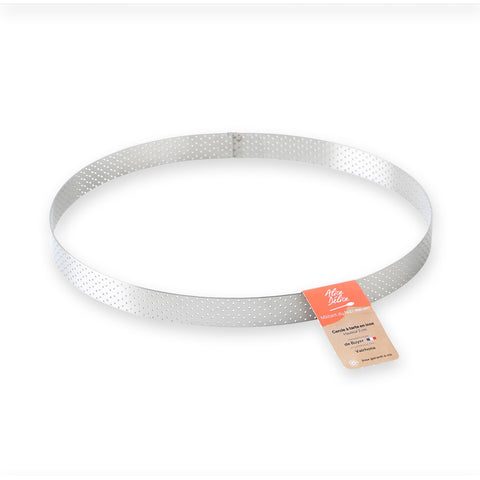 Cercle à tarte en inox perforé 6/8 parts 24,5 cm - Alice Dé