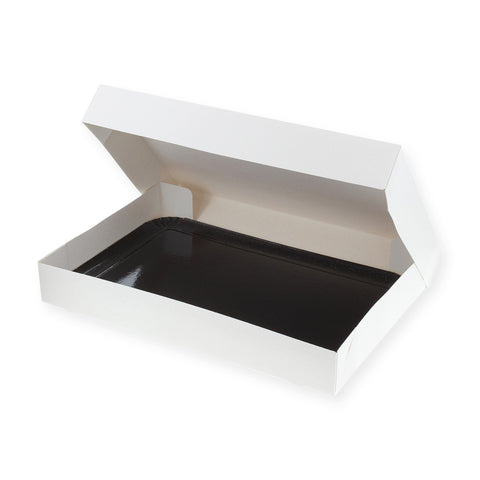 Boîte à gâteaux blanche plateau 28 x 42 x 5 cm - Patisdécor