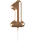 Mini bougie dorée 1 hauteur 4.5 cm
