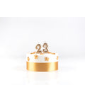 Mini bougie dorée 2 hauteur 4.5 cm