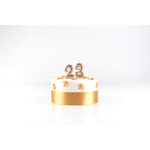 Mini bougie dorée 2 hauteur 4.5 cm